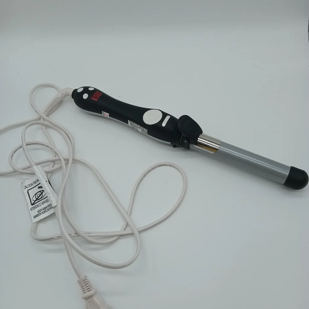 Beachwaver S1 Ceramic Dual Rotating Curling Iron Black & Silver Model BW1136S1